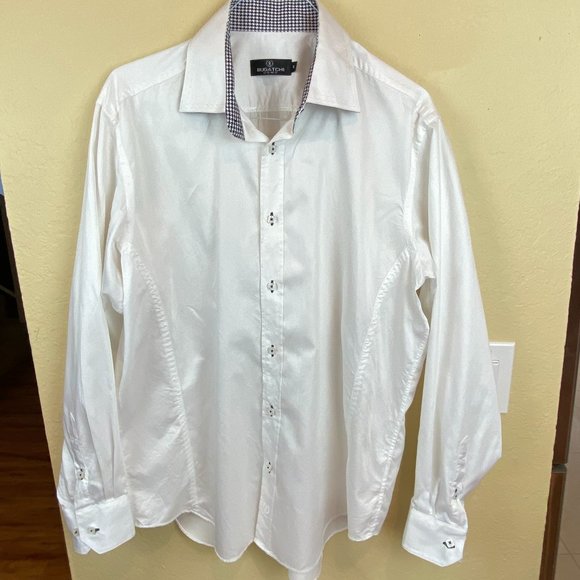 Bugatchi Other - Bugatchi  Luxury Casual White Stylish Fitted men’s shirt  Sz XL
